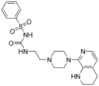 N-[((2-[4-(1,2,3,4-TETRAHYDRO-1,7-NAPHTHYRIDIN-8-YL)PIPERAZIN-1-YL]ETHYL)AMINO)CARBONYL]BENZENESULFONAMIDE Struktur