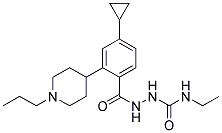 N-[4-CYCLOPROPYL(1-PROPYLPIPERIDIN-4-YL)BENZAMIDO]-N'-ETHYLUREA Struktur