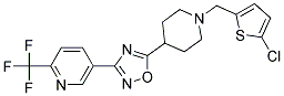 5-(5-(1-[(5-CHLORO-2-THIENYL)METHYL]PIPERIDIN-4-YL)-1,2,4-OXADIAZOL-3-YL)-2-(TRIFLUOROMETHYL)PYRIDINE Struktur