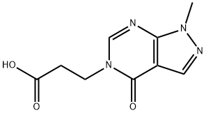 3-(1-METHYL-4-OXO-1,4-DIHYDRO-5H-PYRAZOLO[3,4-D]PYRIMIDIN-5-YL)PROPANOIC ACID Struktur