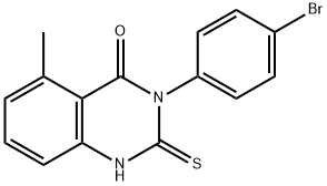 3-(4-BROMOPHENYL)-5-METHYL-2-THIOXO-2,3-DIHYDRO-4(1H)-QUINAZOLINONE Struktur