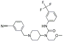 N-[1-(3-CYANOBENZYL)PIPERIDIN-4-YL]-N-(2-METHOXYETHYL)-N'-[3-(TRIFLUOROMETHYL)PHENYL]UREA Struktur