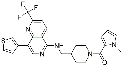 N-((1-[(1-METHYL-1H-PYRROL-2-YL)CARBONYL]PIPERIDIN-4-YL)METHYL)-8-(3-THIENYL)-2-(TRIFLUOROMETHYL)-1,6-NAPHTHYRIDIN-5-AMINE Struktur