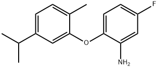 5-FLUORO-2-(5-ISOPROPYL-2-METHYLPHENOXY)ANILINE Struktur