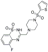 5-FLUORO-3-([4-(2-THIENYLSULFONYL)PIPERAZIN-1-YL]METHYL)-2H-1,2,4-BENZOTHIADIAZINE 1,1-DIOXIDE Struktur