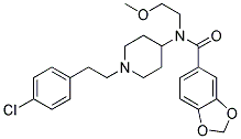 N-(1-[2-(4-CHLOROPHENYL)ETHYL]PIPERIDIN-4-YL)-N-(2-METHOXYETHYL)-1,3-BENZODIOXOLE-5-CARBOXAMIDE Struktur