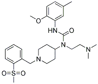 N-[2-(DIMETHYLAMINO)ETHYL]-N'-(2-METHOXY-5-METHYLPHENYL)-N-(1-[2-(METHYLSULFONYL)BENZYL]PIPERIDIN-4-YL)UREA Struktur