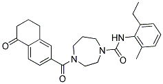 N-(2-ETHYL-6-METHYLPHENYL)-4-[(5-OXO-5,6,7,8-TETRAHYDRONAPHTHALEN-2-YL)CARBONYL]-1,4-DIAZEPANE-1-CARBOXAMIDE Struktur