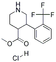 METHYL 3-(2-(TRIFLUOROMETHYL)PHENYL)PIPERIDINE-4-CARBOXYLATE HYDROCHLORIDE Struktur