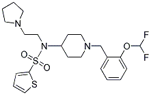 N-(1-[2-(DIFLUOROMETHOXY)BENZYL]PIPERIDIN-4-YL)-N-(2-PYRROLIDIN-1-YLETHYL)THIOPHENE-2-SULFONAMIDE Struktur