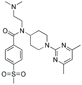 N-[2-(DIMETHYLAMINO)ETHYL]-N-[1-(4,6-DIMETHYLPYRIMIDIN-2-YL)PIPERIDIN-4-YL]-4-(METHYLSULFONYL)BENZAMIDE Struktur