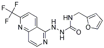 N-(2-FURYLMETHYL)-2-[2-(TRIFLUOROMETHYL)-1,6-NAPHTHYRIDIN-5-YL]HYDRAZINECARBOXAMIDE Struktur