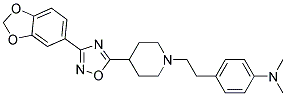 4-(2-(4-[3-(1,3-BENZODIOXOL-5-YL)-1,2,4-OXADIAZOL-5-YL]PIPERIDIN-1-YL)ETHYL)-N,N-DIMETHYLANILINE Struktur