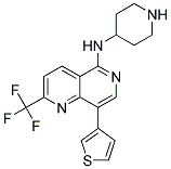 N-PIPERIDIN-4-YL-8-(3-THIENYL)-2-(TRIFLUOROMETHYL)-1,6-NAPHTHYRIDIN-5-AMINE Struktur