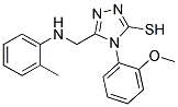 4-(2-METHOXYPHENYL)-5-(((2-METHYLPHENYL)AMINO)METHYL)-4H-1,2,4-TRIAZOLE-3-THIOL Struktur