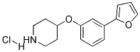 4-[3-(2-FURYL)PHENOXY]PIPERIDINE HYDROCHLORIDE Struktur