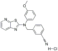 3-([(3-METHOXYPHENYL)([1,3]THIAZOLO[5,4-B]PYRIDIN-2-YL)AMINO]METHYL)BENZONITRILE HYDROCHLORIDE