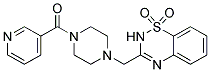 3-([4-(PYRIDIN-3-YLCARBONYL)PIPERAZIN-1-YL]METHYL)-2H-1,2,4-BENZOTHIADIAZINE 1,1-DIOXIDE Struktur