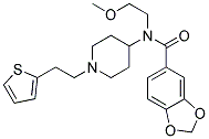 N-(2-METHOXYETHYL)-N-(1-[2-(2-THIENYL)ETHYL]PIPERIDIN-4-YL)-1,3-BENZODIOXOLE-5-CARBOXAMIDE