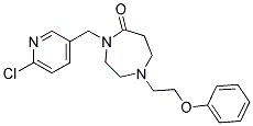 4-[(6-CHLOROPYRIDIN-3-YL)METHYL]-1-(2-PHENOXYETHYL)-1,4-DIAZEPAN-5-ONE Struktur