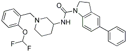 N-(1-[2-(DIFLUOROMETHOXY)BENZYL]PIPERIDIN-3-YL)-5-PHENYLINDOLINE-1-CARBOXAMIDE