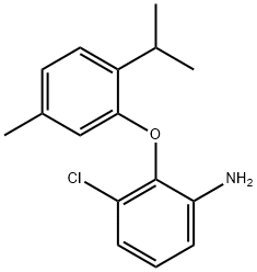 3-CHLORO-2-(2-ISOPROPYL-5-METHYLPHENOXY)ANILINE Struktur