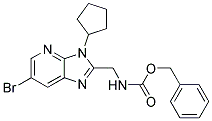 (6-BROMO-3-CYCLOPENTYL-3H-IMIDAZO[4,5-B]PYRIDIN-2-YLMETHYL)-CARBAMIC ACID BENZYL ESTER Struktur