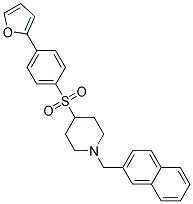 4-([4-(2-FURYL)PHENYL]SULFONYL)-1-(2-NAPHTHYLMETHYL)PIPERIDINE Struktur