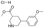 METHYL 5-(3-METHOXYPHENYL)PIPERIDINE-3-CARBOXYLATE HYDROCHLORIDE Struktur