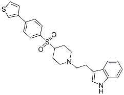 3-[2-(4-([4-(3-THIENYL)PHENYL]SULFONYL)PIPERIDIN-1-YL)ETHYL]-1H-INDOLE Struktur