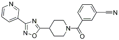 3-([4-(3-PYRIDIN-3-YL-1,2,4-OXADIAZOL-5-YL)PIPERIDIN-1-YL]CARBONYL)BENZONITRILE Struktur