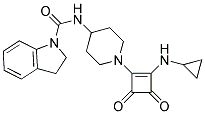 N-(1-[2-(CYCLOPROPYLAMINO)-3,4-DIOXOCYCLOBUT-1-EN-1-YL]PIPERIDIN-4-YL)INDOLINE-1-CARBOXAMIDE