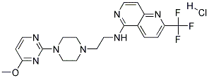 N-(2-[4-(4-METHOXYPYRIMIDIN-2-YL)PIPERAZIN-1-YL]ETHYL)-2-(TRIFLUOROMETHYL)-1,6-NAPHTHYRIDIN-5-AMINE HYDROCHLORIDE