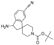 TERT-BUTYL 3-AMINO-6-CYANO-2,3-DIHYDROSPIRO[INDENE-1,4'-PIPERIDINE]-1'-CARBOXYLATE Struktur