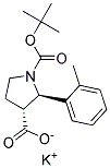 POTASSIUM (2R,3R)-1-(TERT-BUTOXYCARBONYL)-2-(2-METHYLPHENYL)PYRROLIDINE-3-CARBOXYLATE Struktur