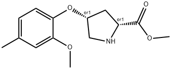 METHYL (2S,4S)-4-(2-METHOXY-4-METHYLPHENOXY)-2-PYRROLIDINECARBOXYLATE Struktur