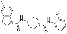 N-(1-([(2-METHOXYPHENYL)AMINO]CARBONYL)PIPERIDIN-4-YL)-5-METHYLINDOLINE-1-CARBOXAMIDE Struktur