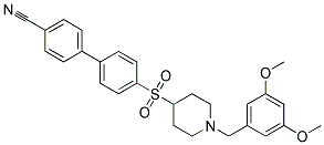 4'-([1-(3,5-DIMETHOXYBENZYL)PIPERIDIN-4-YL]SULFONYL)BIPHENYL-4-CARBONITRILE Struktur