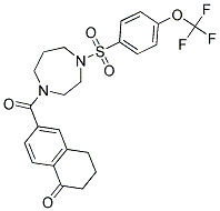 6-[(4-([4-(TRIFLUOROMETHOXY)PHENYL]SULFONYL)-1,4-DIAZEPAN-1-YL)CARBONYL]-3,4-DIHYDRONAPHTHALEN-1(2H)-ONE Struktur