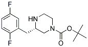 (S)-3-(2,5-DIFLUORO-BENZYL)-PIPERAZINE-1-CARBOXYLIC ACID TERT-BUTYL ESTER Struktur