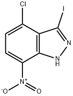 4-CHLORO-3-IODO-7-NITRO INDAZOLE Struktur