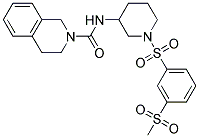 N-(1-([3-(METHYLSULFONYL)PHENYL]SULFONYL)PIPERIDIN-3-YL)-3,4-DIHYDROISOQUINOLINE-2(1H)-CARBOXAMIDE Struktur