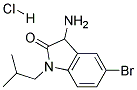 3-AMINO-5-BROMO-1-ISOBUTYL-1,3-DIHYDRO-INDOL-2-ONE HYDROCHLORIDE Struktur