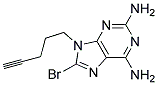 8-BROMO-9-PENT-4-YNYL-9H-PURINE-2,6-DIAMINE Struktur