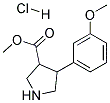 4-(3-METHOXY-PHENYL)-PYRROLIDINE-3-CARBOXYLIC ACID METHYL ESTER HYDROCHLORIDE Struktur