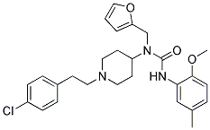 N-(1-[2-(4-CHLOROPHENYL)ETHYL]PIPERIDIN-4-YL)-N-(2-FURYLMETHYL)-N'-(2-METHOXY-5-METHYLPHENYL)UREA Struktur