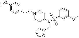 N-(2-FURYLMETHYL)-3-METHOXY-N-(1-[2-(4-METHOXYPHENYL)ETHYL]PIPERIDIN-4-YL)BENZENESULFONAMIDE Struktur