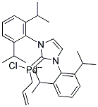 ALLYLCHLORO[1,3-BIS(2,6-DIISOPROPYLPHENYL)IMIDAZOL-2-YLIDENE]PALLADIUM(II) Struktur