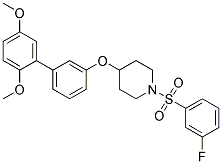 4-[(2',5'-DIMETHOXYBIPHENYL-3-YL)OXY]-1-[(3-FLUOROPHENYL)SULFONYL]PIPERIDINE Struktur