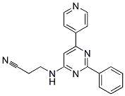 3-[(2-PHENYL-6-PYRIDIN-4-YLPYRIMIDIN-4-YL)AMINO]PROPANENITRILE Struktur